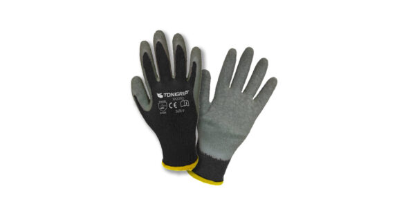 Guante de poliéster multipropósito latex rugoso GRIP-122210