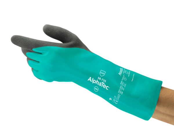 Guante de Nitrilo Verde Alphatec 58535