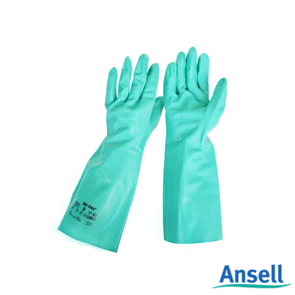 Guante AlphaTec de Nitrilo Verde de 18" 37185