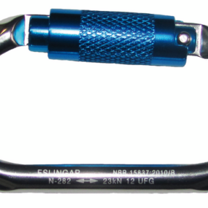 Mosquetón 23 Kn carabinero con triple traba de aluminio